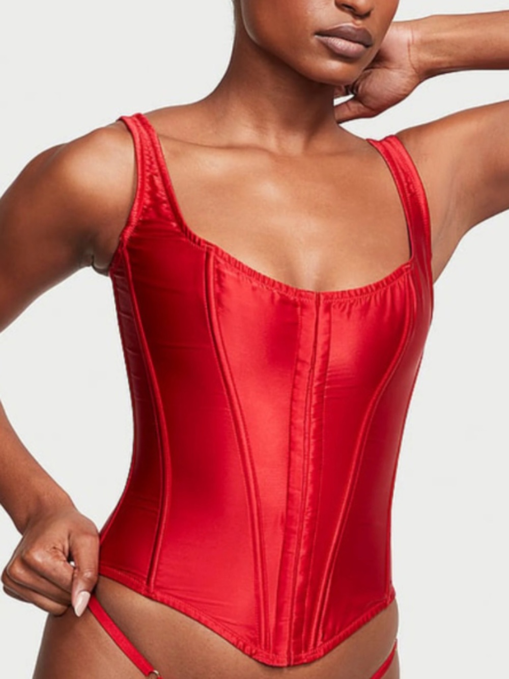 Victoria's Secret Waist-Cinching Classic Red Silk Corset XS